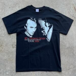 BT & Thomas Dolby Sonic Duel For Virtual Supremacy Tour 2006 T-Shirt Medium NWOT